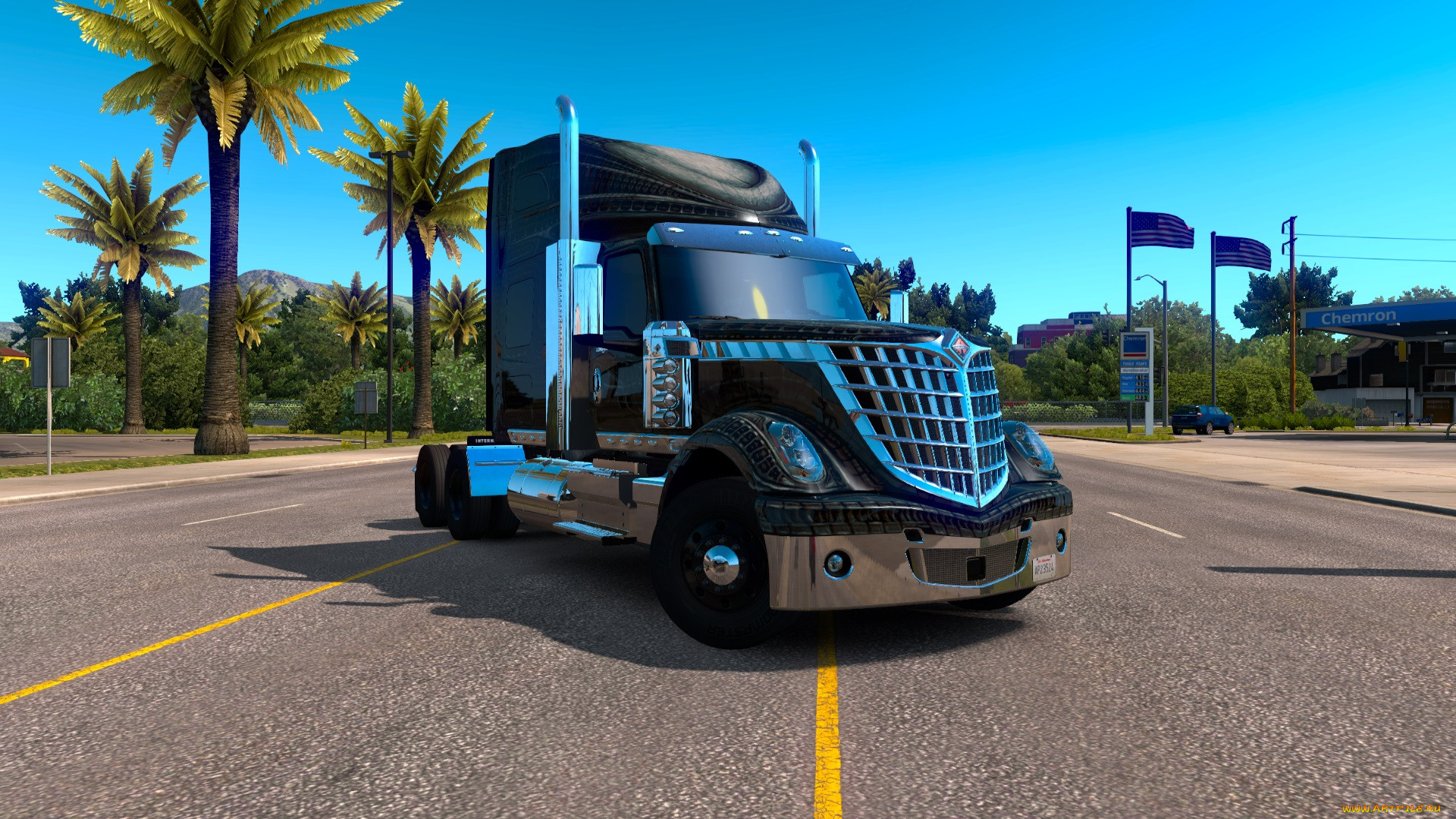 american truck simulator,  , international, lone, star, truck, , , engine, corp, navistar, caterpillar, c15, hendrickson, meritor, dana-spicer